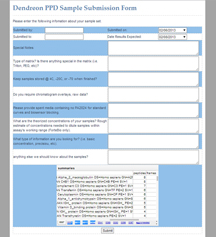 Database Driven Website to manage sample submission tracking in the Proteomics department.