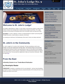 St. John's Lodge No. 9's New Website